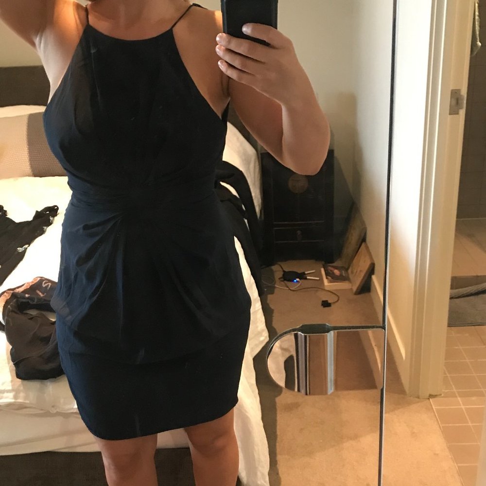 Navy Zimmermann Silk Mini Dress